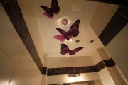 лаковый потолок с фотопечатью в ванной